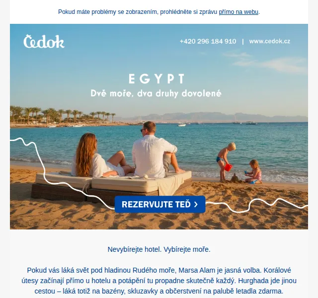 Čedok: Egypt v červnu od 13 990 Kč – červen 2026 | Nuslet.cz