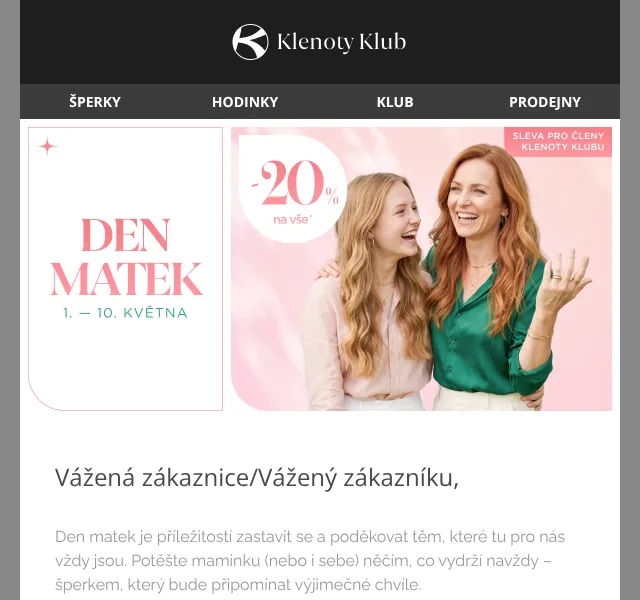 Klenoty Aurum: 20 % sleva na šperky – květen 2026