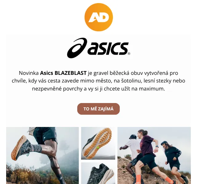 AD Sport.cz: Asics BLAZEBLAST gravel běžecké boty – srpen 2026