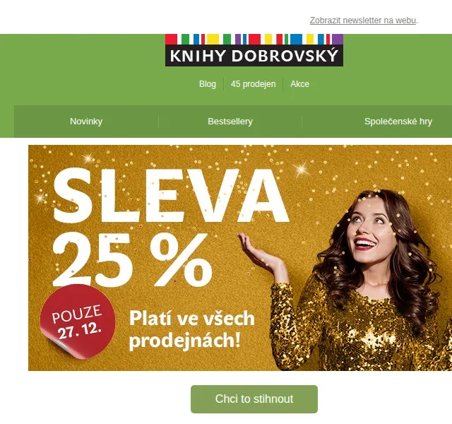 KnihyDobrovsky.cz: Sleva 25 % v povánočním výprodeji – červen 2026 | Nuslet.cz