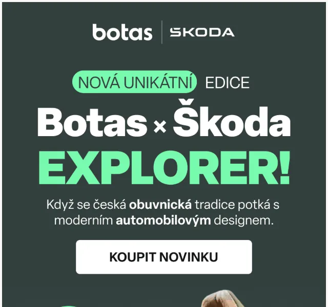 Vasky: Botas × Škoda Explorer kolekce – duben 2026