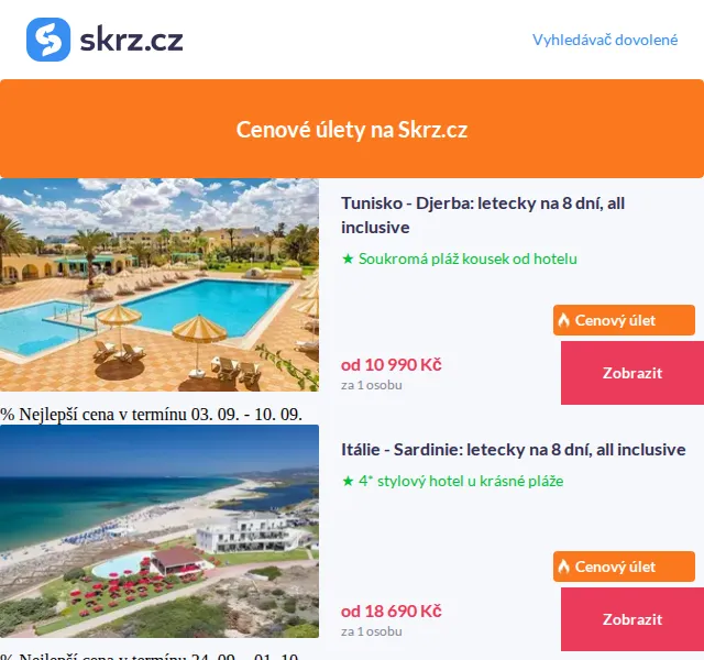 Vánoce na Skrz: Dovolená k moři od 10 990 Kč – červenec 2026 | Nuslet.cz