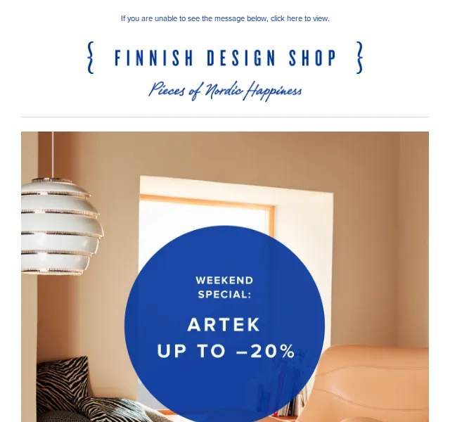 Finnish Design Shop: Sleva až 20 % na Artek – červen 2026 | Nuslet.cz