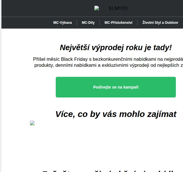 XLMOTO: Black Friday Month slevy až 50 % – červen 2026 | Nuslet.cz