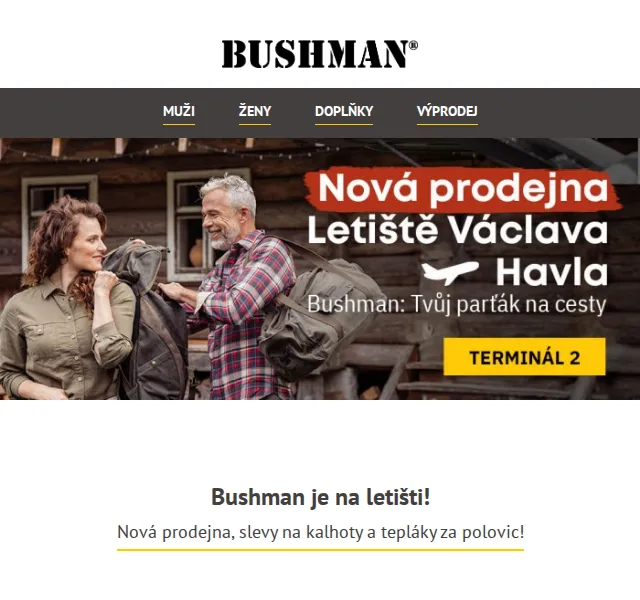 BUSHMAN: Slevy až 50 % na kalhoty a tepláky – červen 2026 | Nuslet.cz