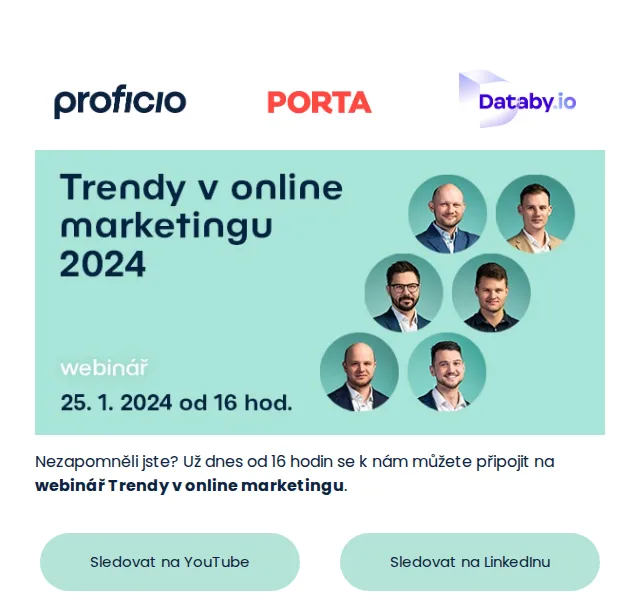 PROFICIO tým: Webinář Trendy v online marketingu 2024 – červen 2026 | Nuslet.cz