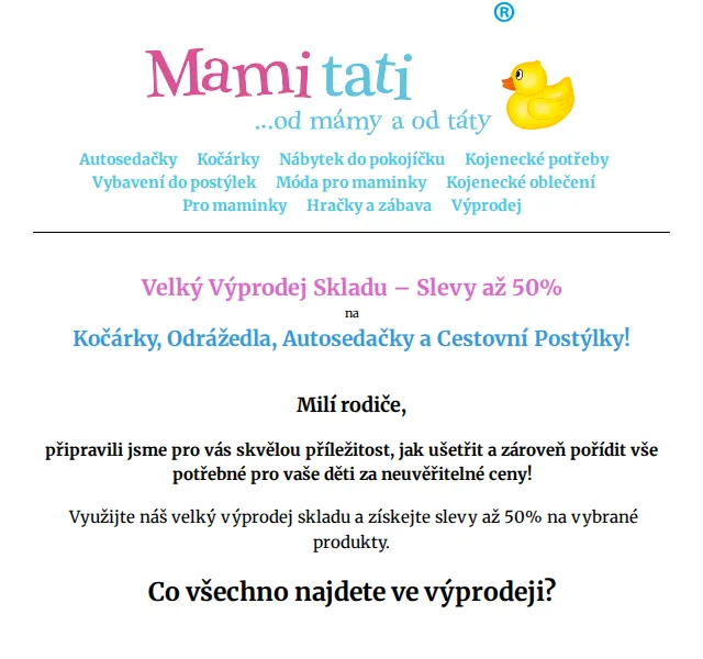 Mamitati.cz: Slevy až 50 % na kočárky – červen 2026 | Nuslet.cz