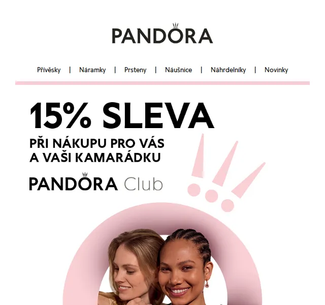 Pandora: 15% sleva na Mezinárodní den přátelství – červen 2026 | Nuslet.cz