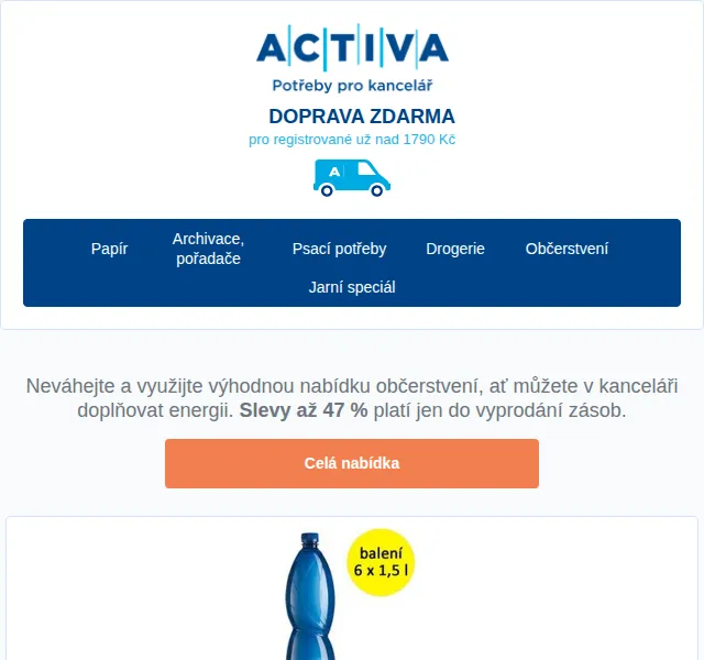 obchod.activa.cz: Až 47% slevy na občerstvení – červenec 2026 | Nuslet.cz