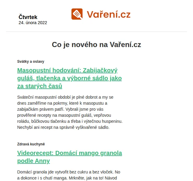 Vaření.cz: Nové recepty na masopust a velikonoce – únor 2026 | Nuslet.cz