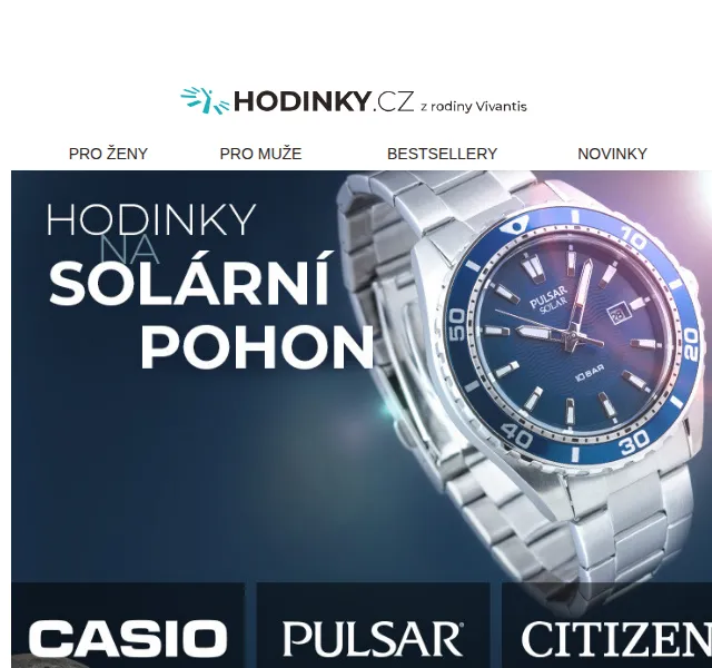 Hodinky.cz: Solární hodinky a průvodce velikostmi – červen 2026 | Nuslet.cz