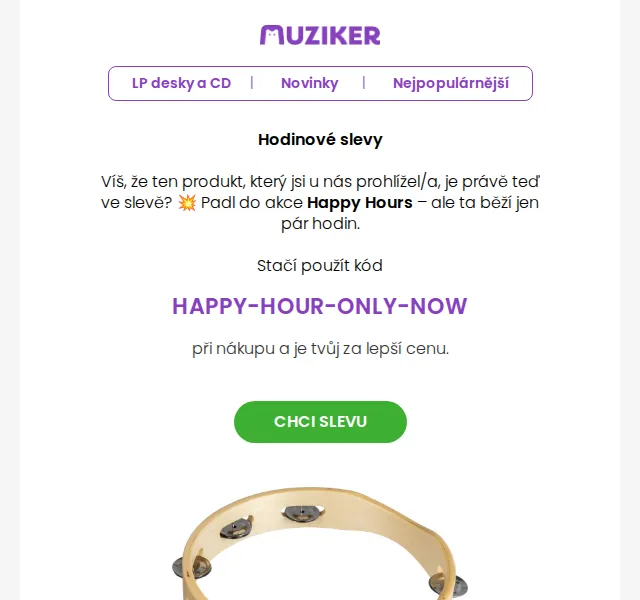 Muziker: Happy Hours sleva – červenec 2026 | Nuslet.cz