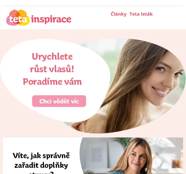 Teta drogerie: 5 triků na růst vlasů – květen 2026 | Nuslet.cz