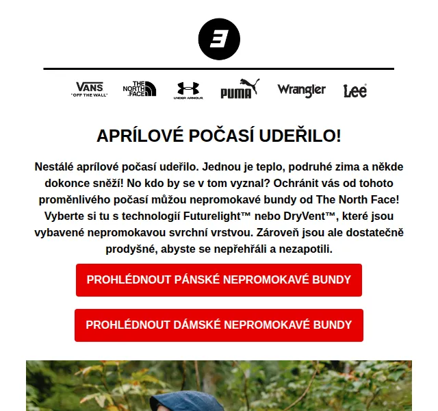 ESPACE: Nepromokavé bundy The North Face – červen 2026 | Nuslet.cz