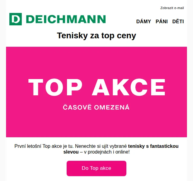 Deichmann: Tenisky Top akce – květen 2026 | Nuslet.cz