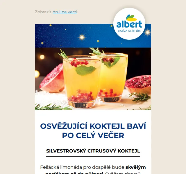 Albert: Silvestrovské recepty a koktejly – červen 2026 | Nuslet.cz