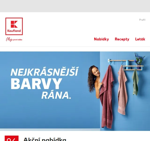 Kaufland: Ručníky, osušky a sprchová hlavice – červen 2026 | Nuslet.cz