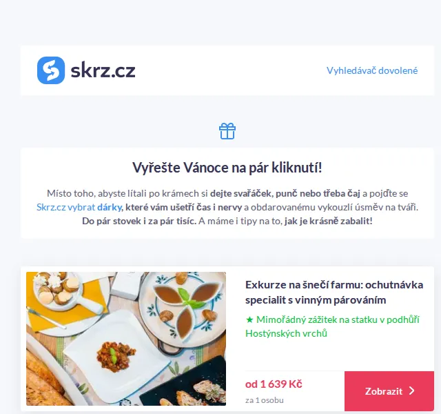 Skrz.cz: Dárky do 500 Kč i zážitky za tisíce – červenec 2026 | Nuslet.cz