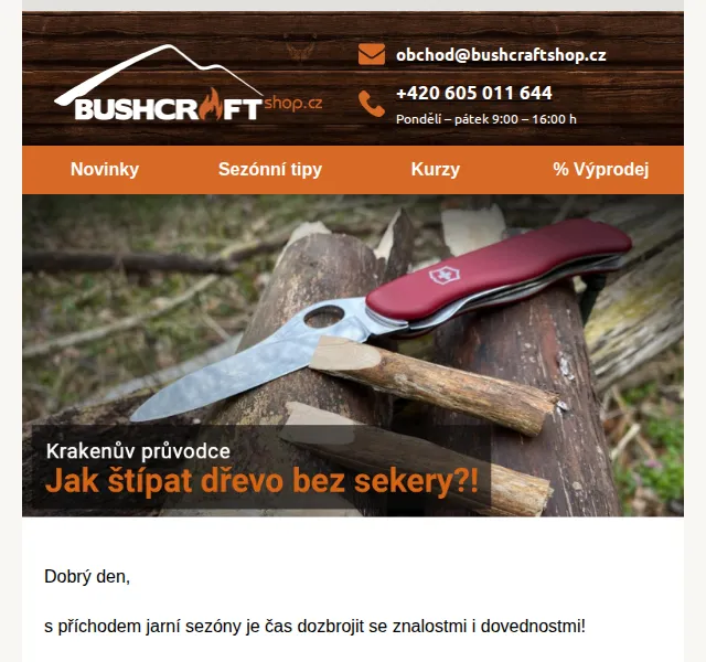 Bushcraftshop: Jak na batoning – červen 2026 | Nuslet.cz
