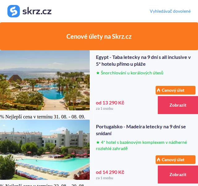Skrz : Cenové úlety – dovolená u moře od 10 590 Kč – červen 2026 | Nuslet.cz