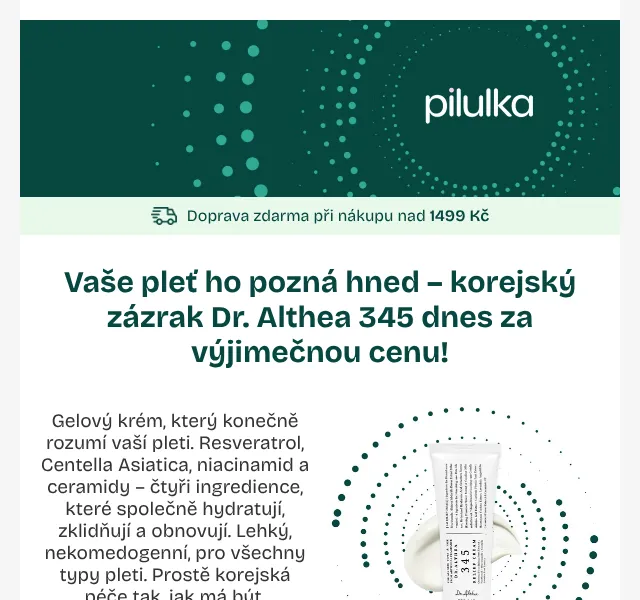 Pilulka.cz: Dr. Althea 345 za 349 Kč – duben 2026