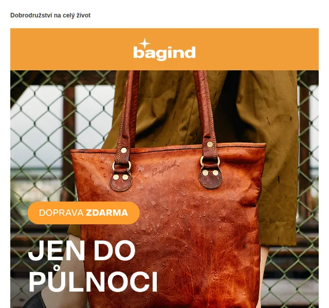 Bagind: Doprava zdarma k batohům – červen 2026 | Nuslet.cz