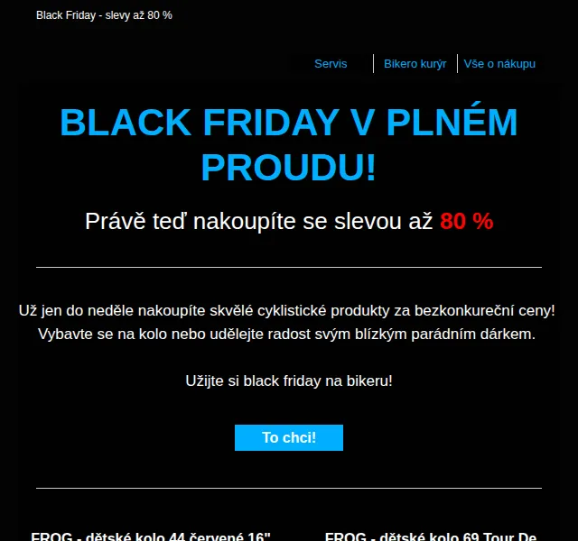 czbikero: Black Friday slevy až 80 % na kola – červen 2026 | Nuslet.cz