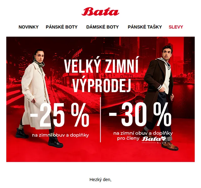 Baťa: Velký zimní výprodej – slevy až 30 % – červen 2026 | Nuslet.cz