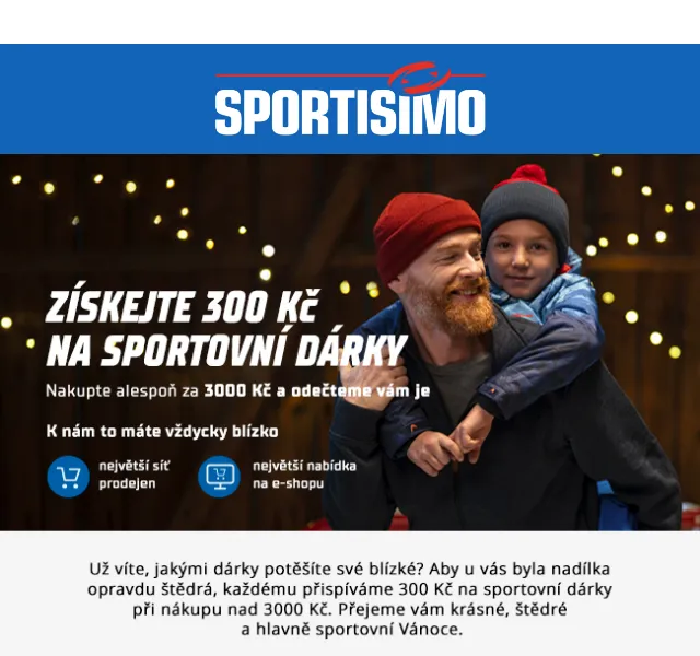 Sportisimo: Získejte 300 Kč na sportovní dárky – červenec 2026 | Nuslet.cz