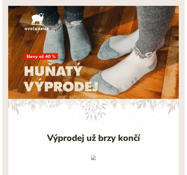 Ovečkárna: Vlněné ponožky ve výprodeji do 40 % – červen 2026 | Nuslet.cz