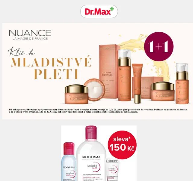Dr.Max E-shop: Bioderma Sensibio sleva 150 Kč – září 2022 | Nuslet.cz