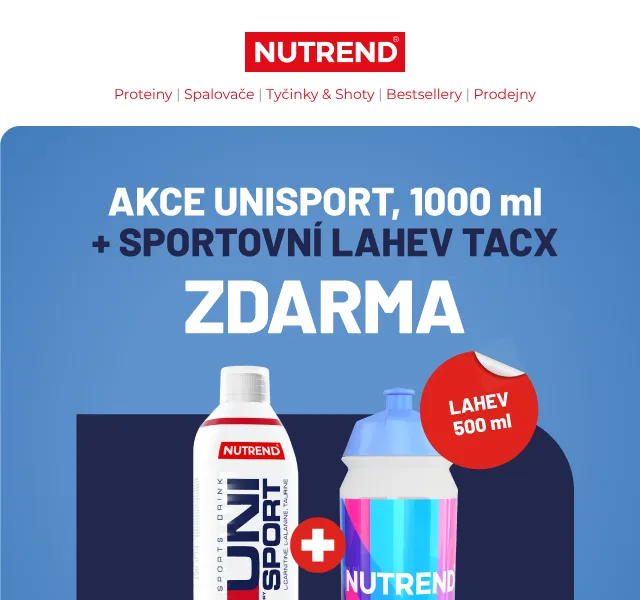 Nutrend: Unisport + lahev TACX zdarma – květen 2026
