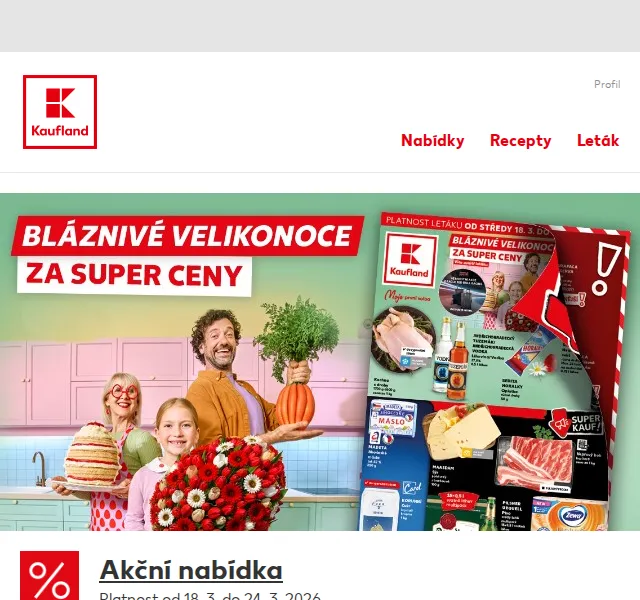 Kaufland: Jahody -35 %, Bohemia sekt -50 % – duben 2026