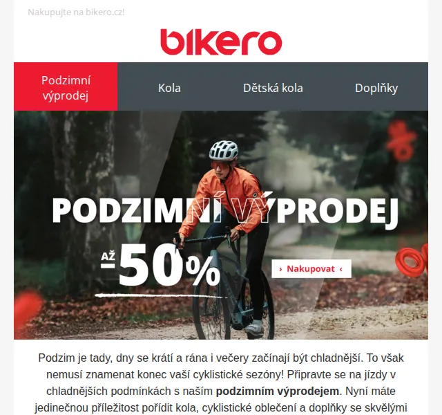 czbikero: Podzimní výprodej kol a doplňků – červen 2026 | Nuslet.cz