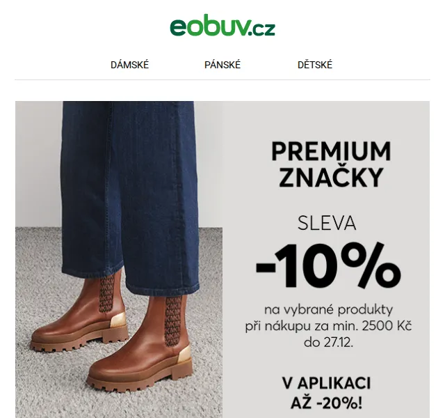 Eobuv.cz: Extra sleva na PREMIUM ZNAČKY – červenec 2026 | Nuslet.cz