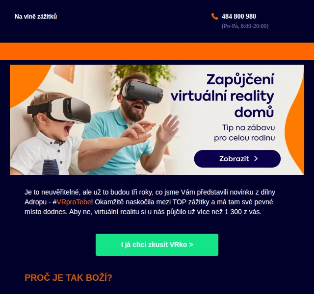 Adrop: Sleva 150 Kč na VR půjčení na jarní prázdniny – červen 2026 | Nuslet.cz