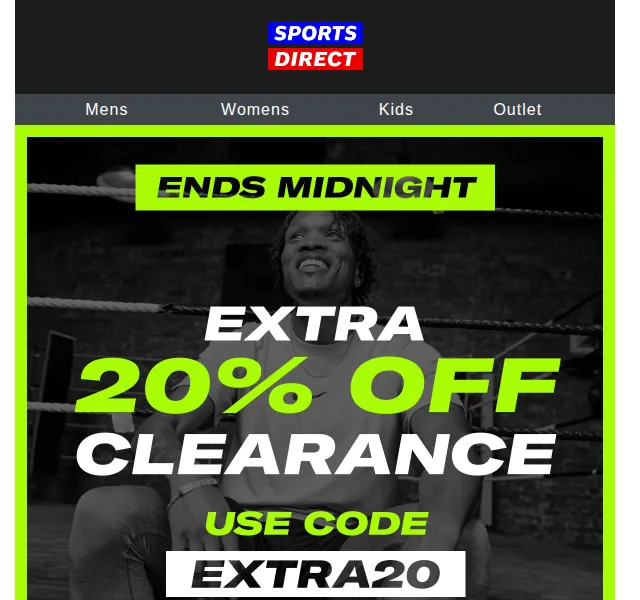 Sportsdirect.com: Extra 20% sleva na výprodej – červen 2026 | Nuslet.cz
