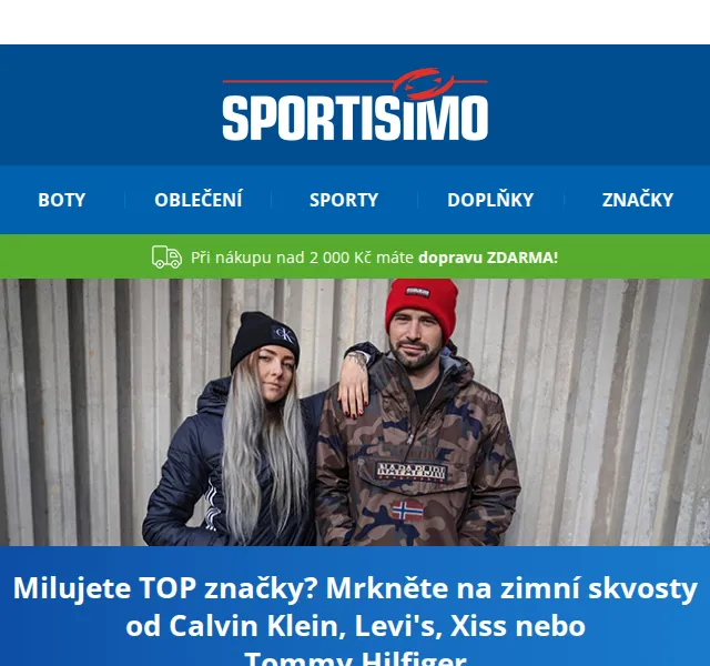 Sportisimo: Zimní skvosty od Calvin Klein, Levi's, Tommy Hilfiger a Helly Hansen – červen 2026 | Nuslet.cz