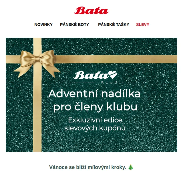 Baťa: Adventní slevové kupóny pro členy – prosinec 2022 | Nuslet.cz