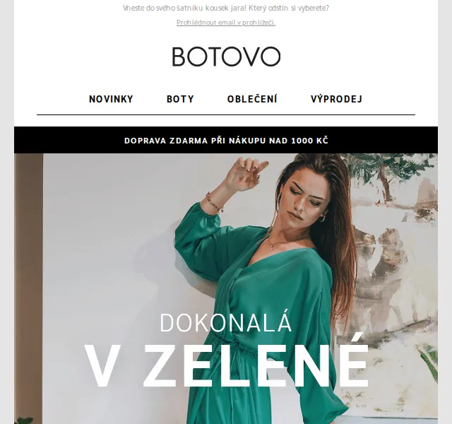 Botovo.cz: Zelená vládne – jarní kolekce bot a oblečení – červen 2026 | Nuslet.cz