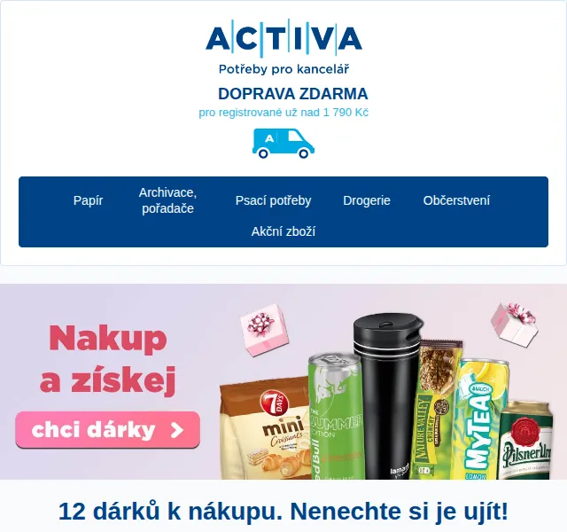 obchod.activa.cz: 12 dárků k nákupu (2+1, 4+1, 5+1) – červen 2026 | Nuslet.cz