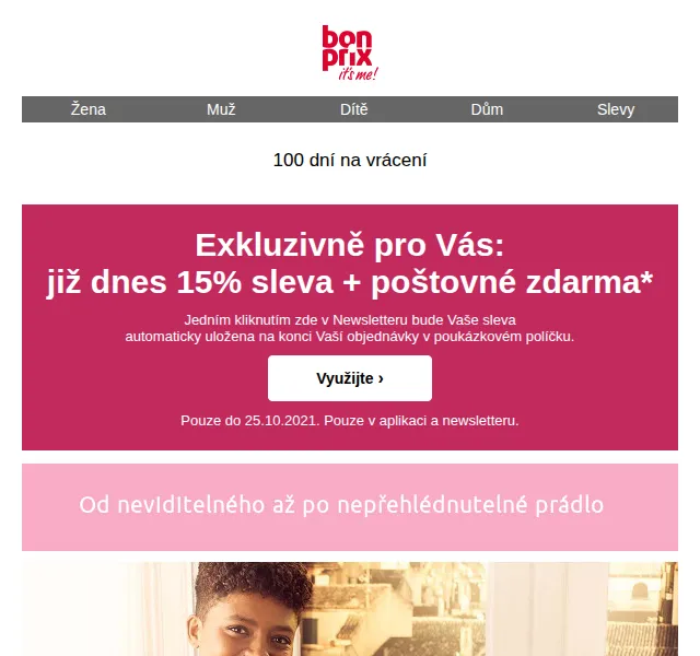 bonprix: 15% sleva + poštovné zdarma na podprsenky – červen 2026 | Nuslet.cz