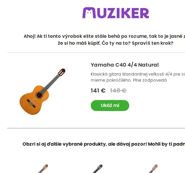 Muziker: Klasická kytara Yamaha C40 od 141 € – červenec 2026 | Nuslet.cz