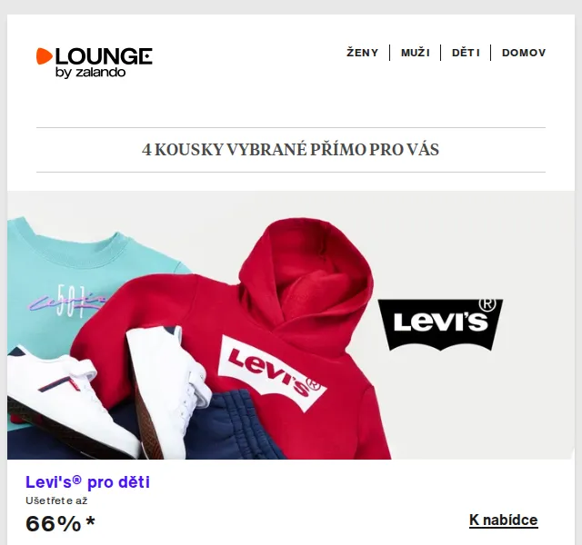 Lounge by Zalando: Levi's, New Balance, Replay – slevy až 75 % – červen 2026 | Nuslet.cz