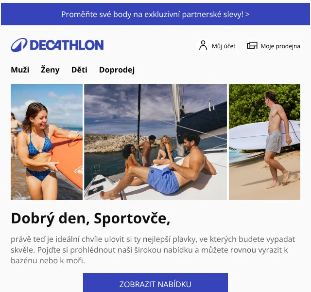 Decathlon: Plavky a plavecké oblečení – červenec 2026 | Nuslet.cz