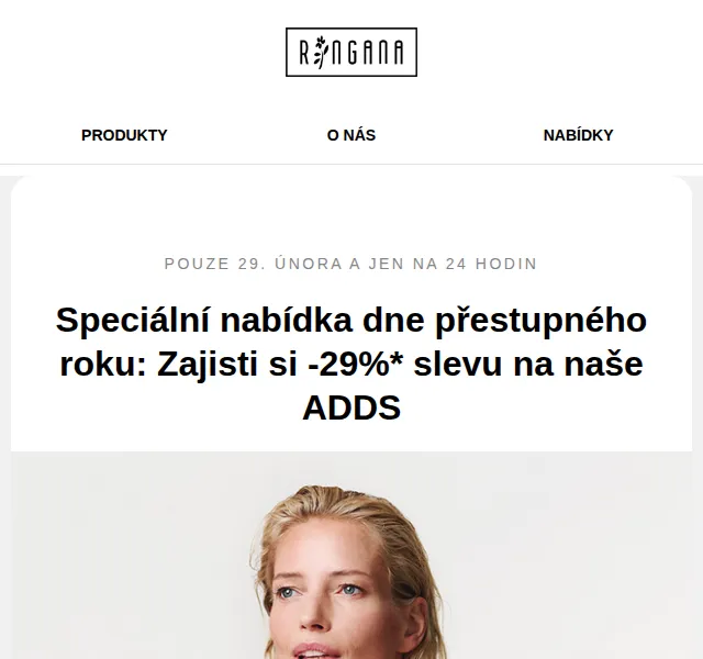 RINGANA: Sleva 29 % na ADDS – červen 2026 | Nuslet.cz