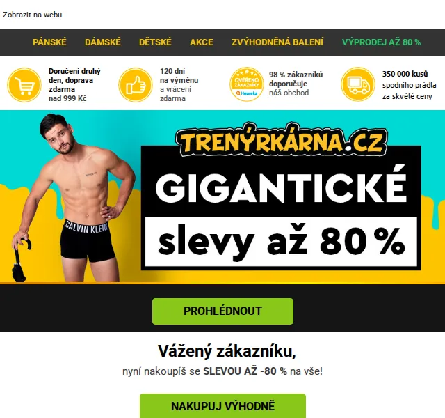 Lukáš z Trenýrkárna.cz: Vše až -80 % – červen 2026 | Nuslet.cz
