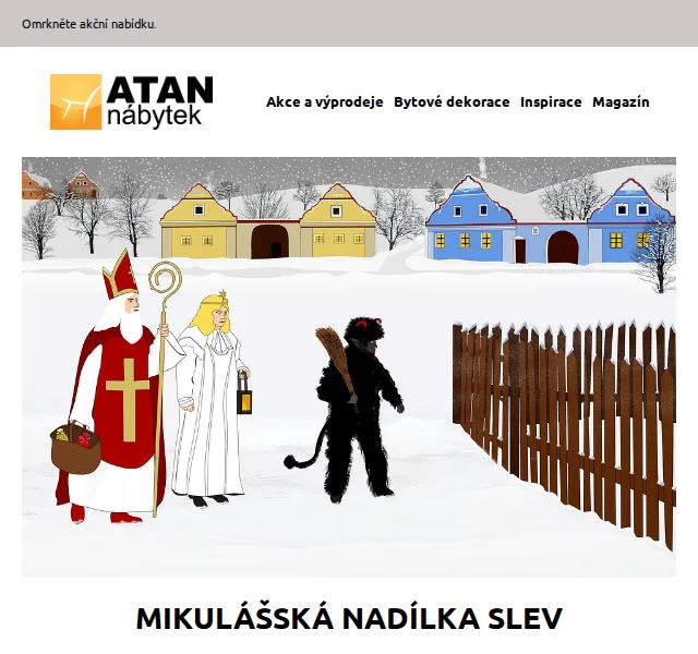 ATAN nábytek: Mikulášská nadílka slev – prosinec 2026 | Nuslet.cz