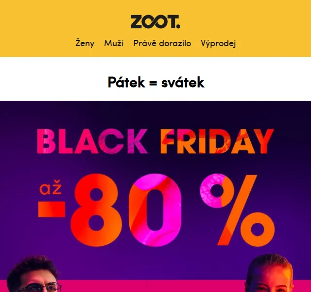 ZOOT: Až 80% slevy Black Friday + extra 20% – červen 2026 | Nuslet.cz