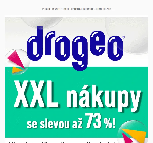 Drogeo: Ušetřete na XXL balení – červen 2026 | Nuslet.cz